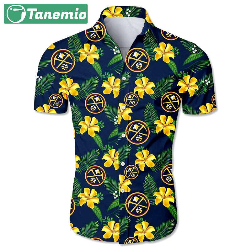 Denver nuggets hawaiian shirt short sleeve for summer Hawaii Shirt Shorts & Flip Flops