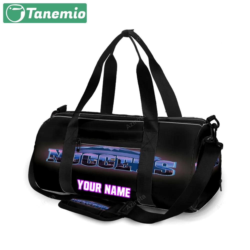 Denver nuggets shining purple black personalized name travel bag gym bag 1013 Travel Bag