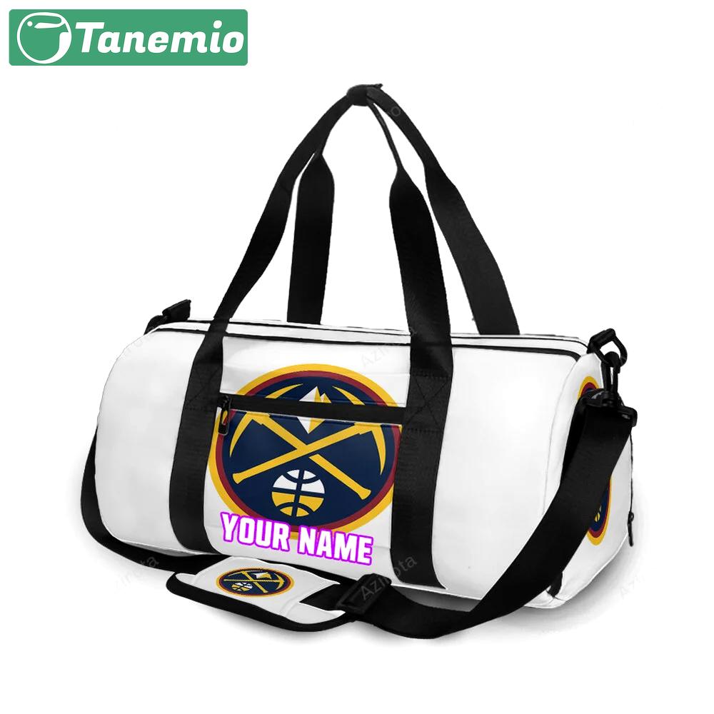 Denver nuggets white personalized name travel bag gym bag 360 Travel Bag