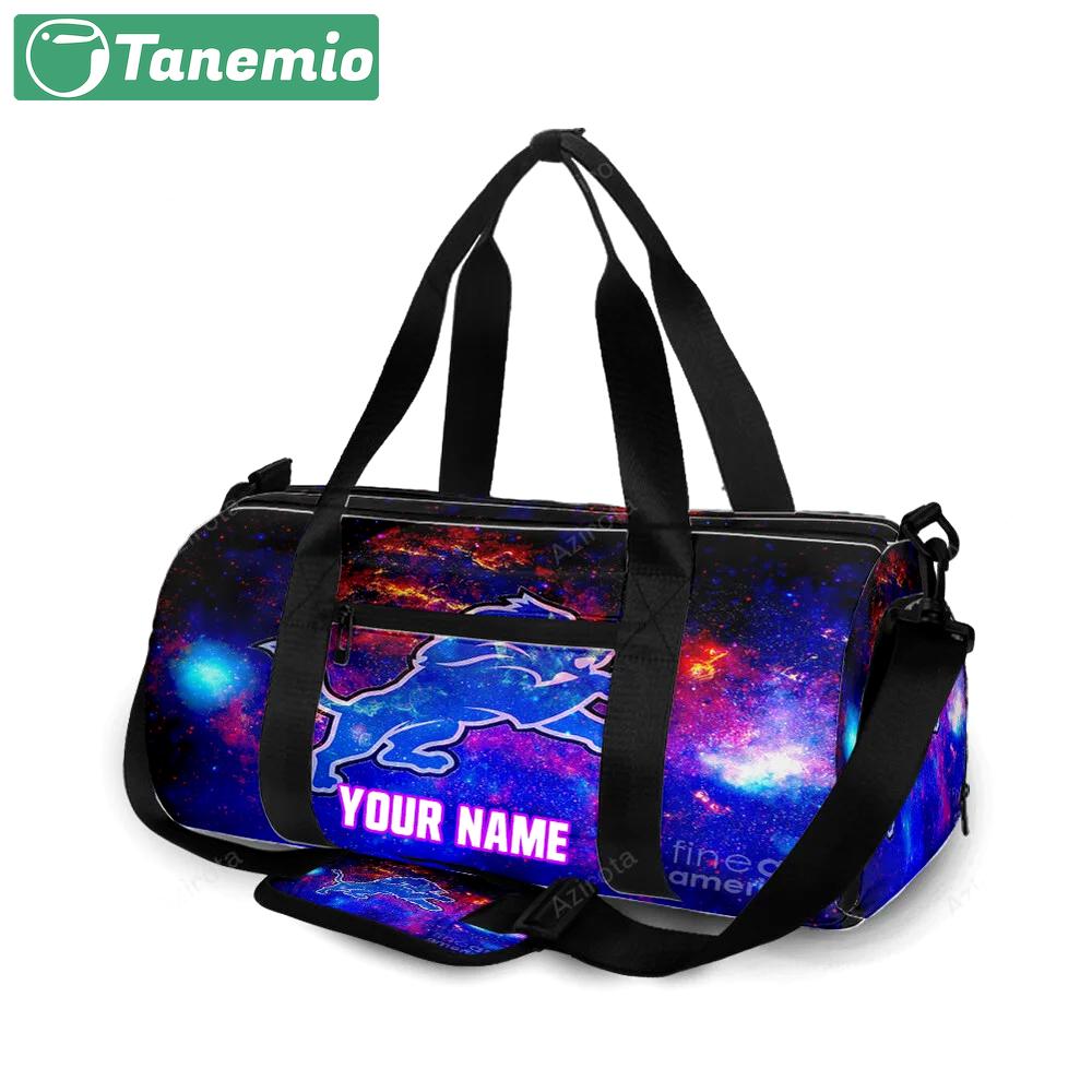Detroit lions emblem galaxy personalized name travel bag gym bag 358 Travel Bag