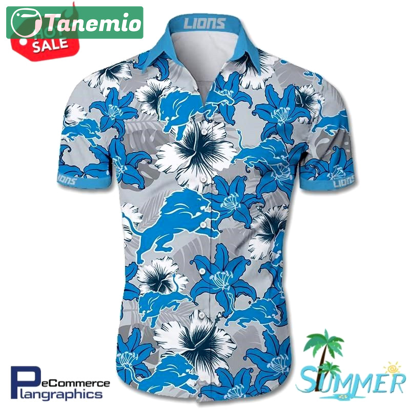 Detroit lions hawaiian aloha shirt hawaiian shorts beach short shirt Hawaii Shirt Shorts & Flip Flops