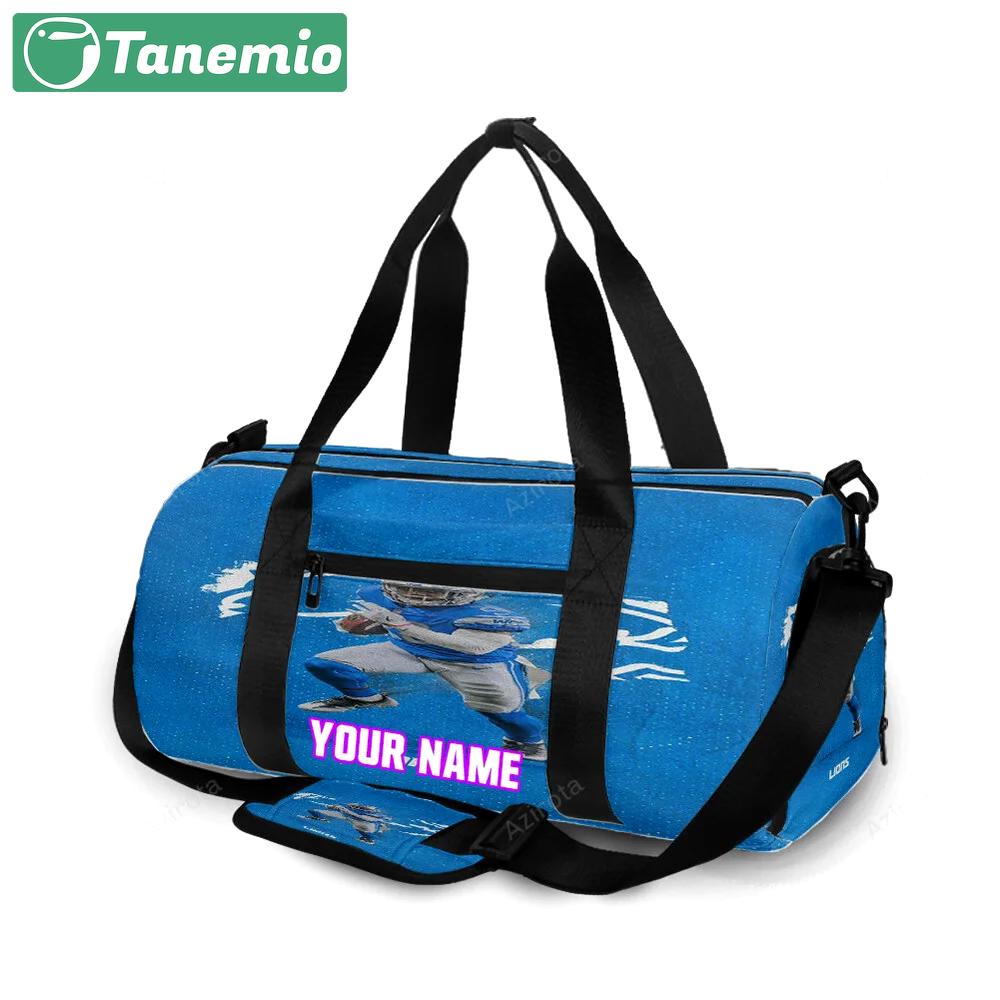Detroit lions player running v1 personalized name travel bag gym bag 2147 Travel Bag
