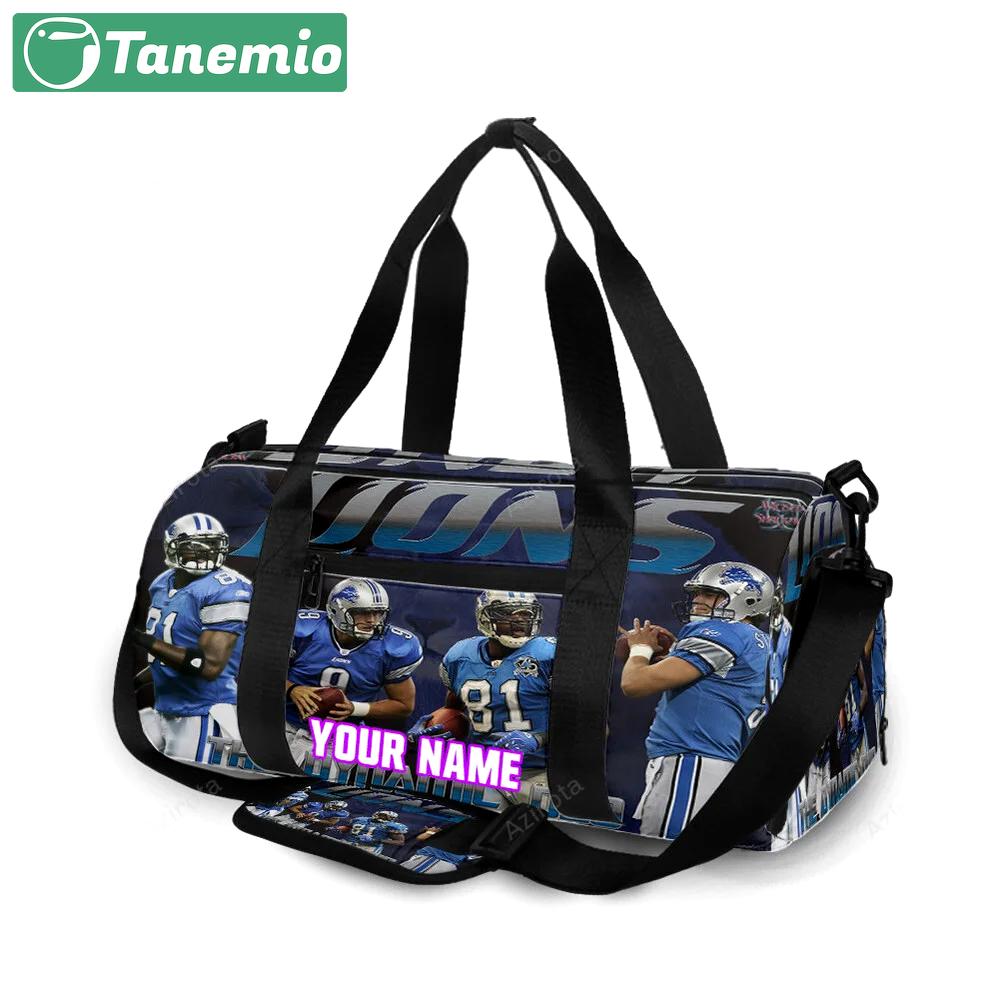 Detroit lions team v2 personalized name travel bag gym bag 2110 Travel Bag