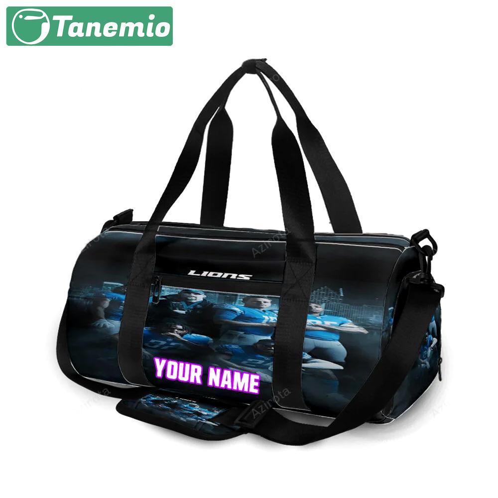 Detroit lions team v4 personalized name travel bag gym bag 883 Travel Bag