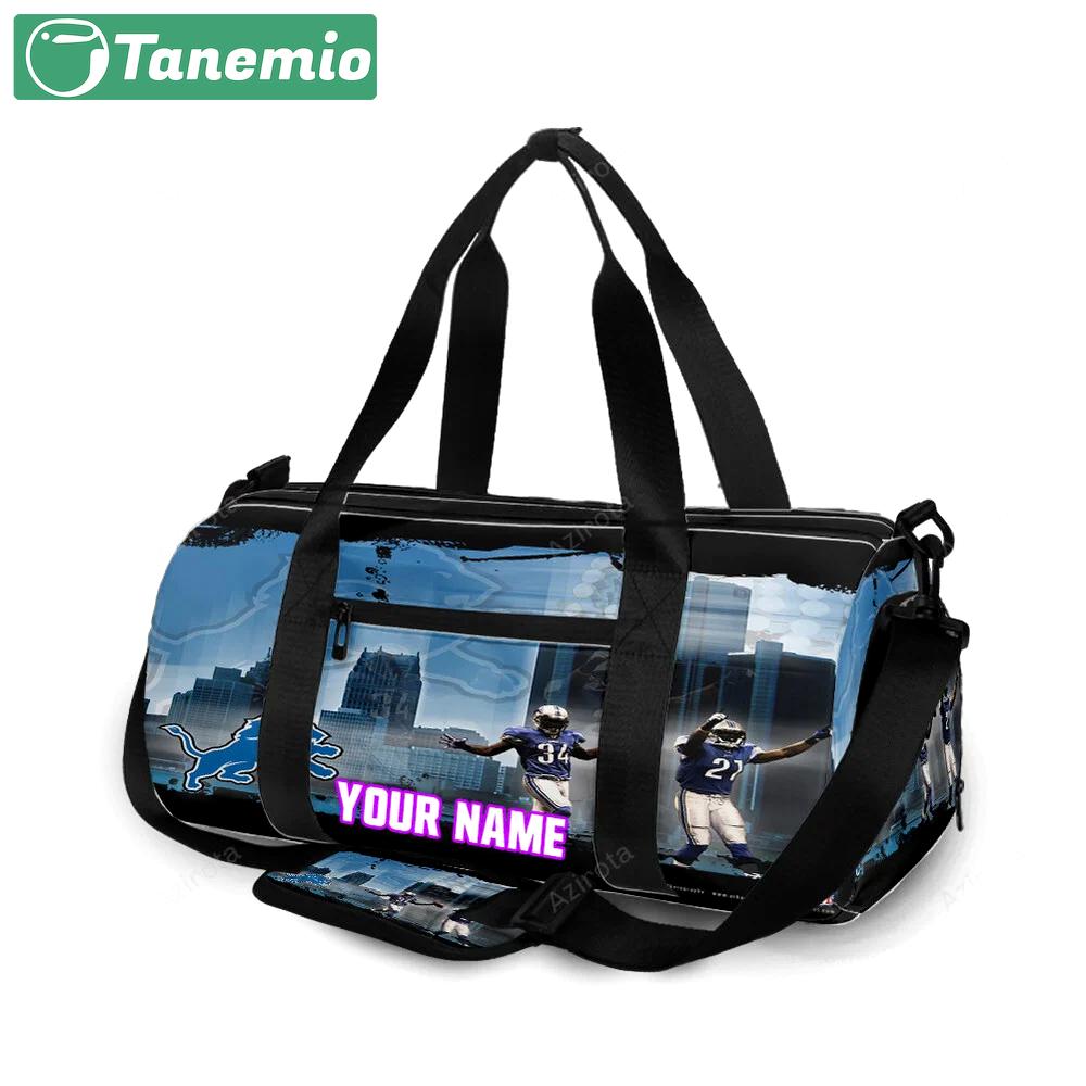 Detroit lions team v6 personalized name travel bag gym bag 418 Travel Bag