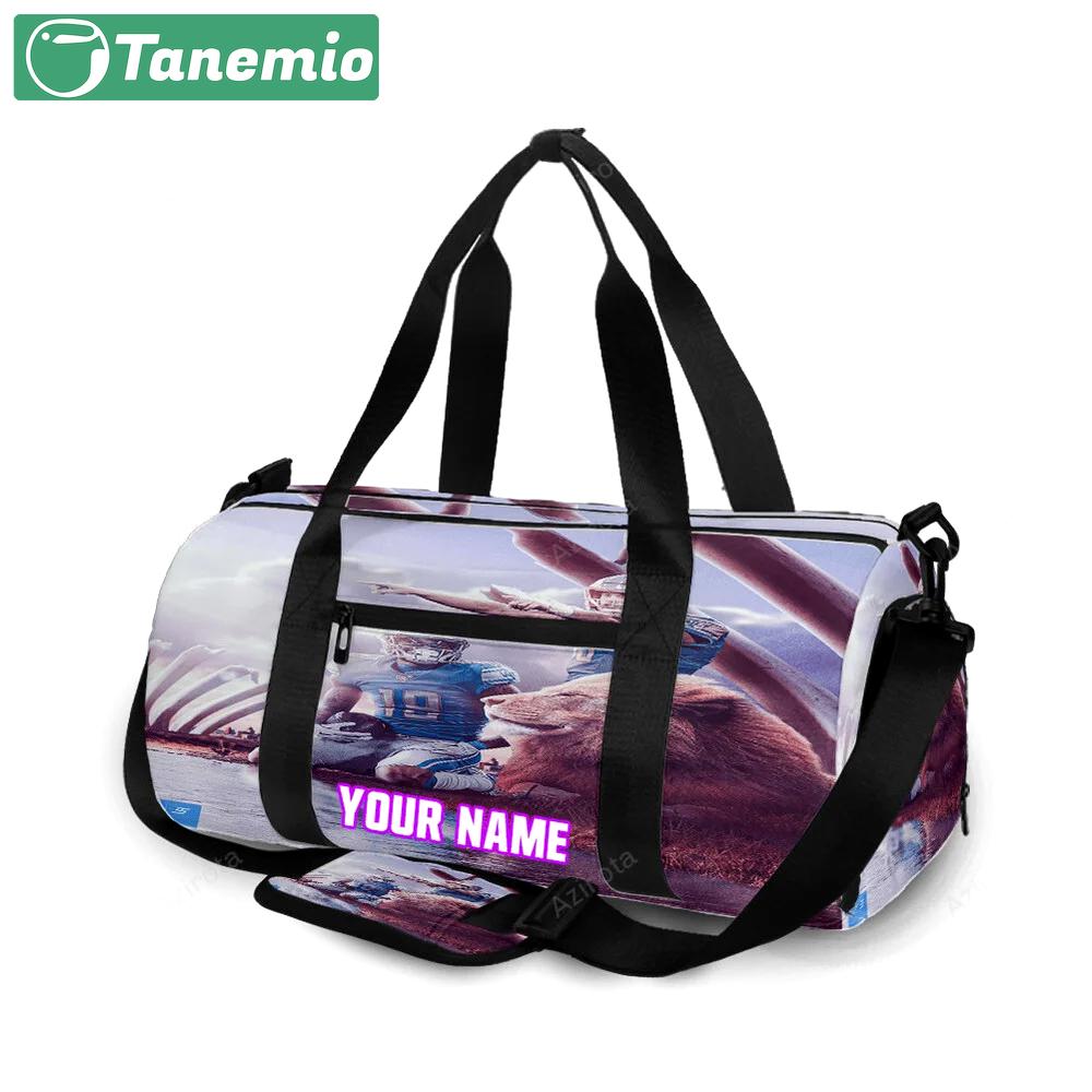 Detroit lions team v8 personalized name travel bag gym bag 309 Travel Bag