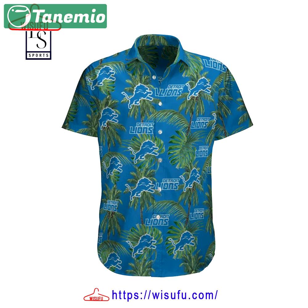Detroit lions tropical palm tree hawaiian shirt Hawaii Shirt Shorts & Flip Flops