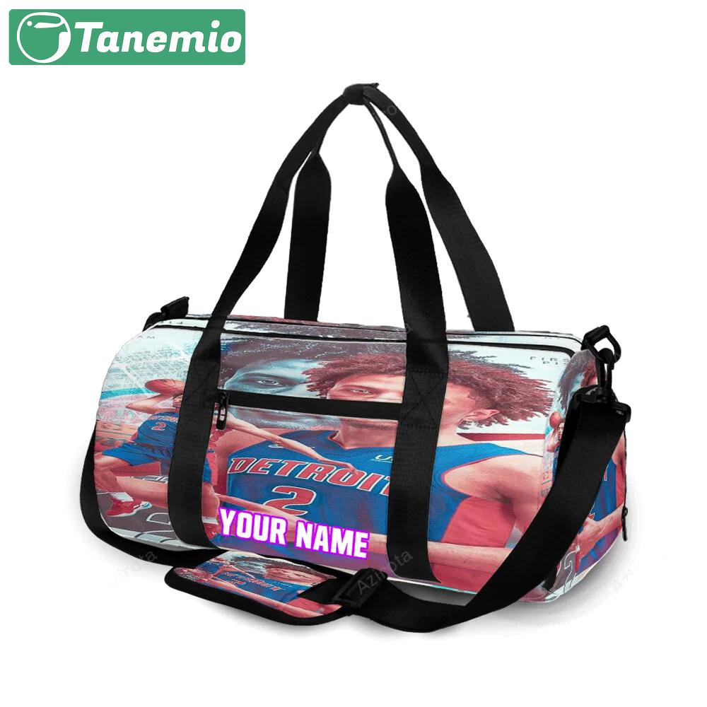 Detroit pistons cade cunningham1 personalized name travel bag gym bag 639 Travel Bag