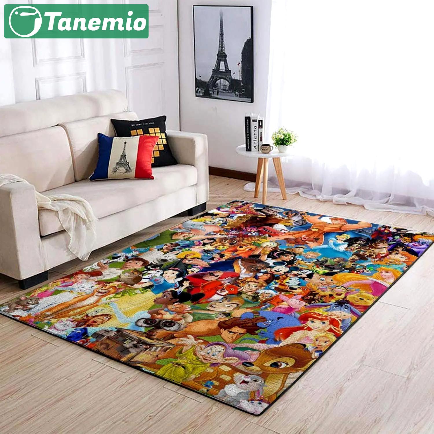 Disney characters area rugs movies bedroom living room carpet cute home rug regtangle carpet floor decor home decor Rectangle Rug