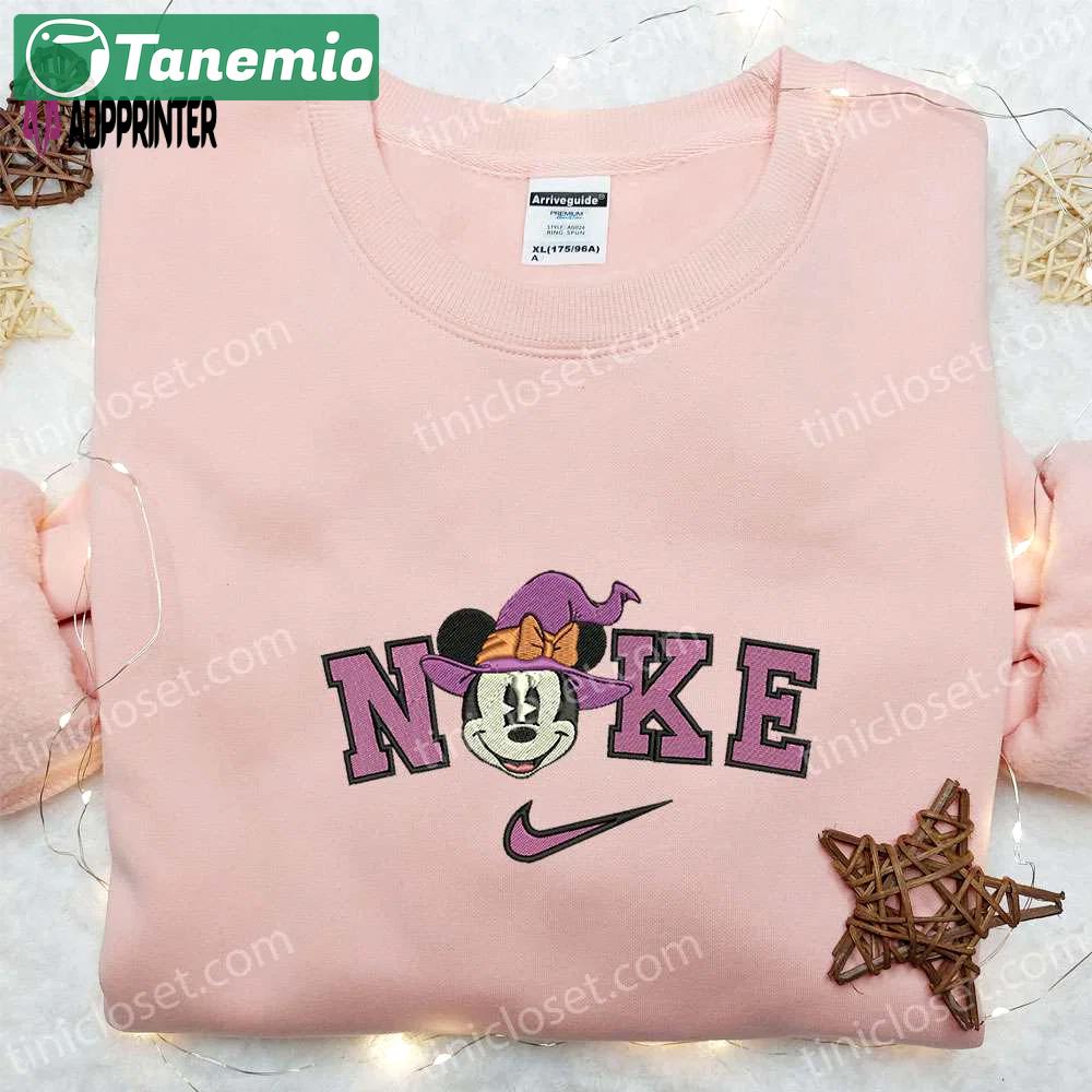 Disney halloween embroidered hoodie sweatshirt & t-shirt: nike x minnie mouse & inspired collection Embroidered Shirt