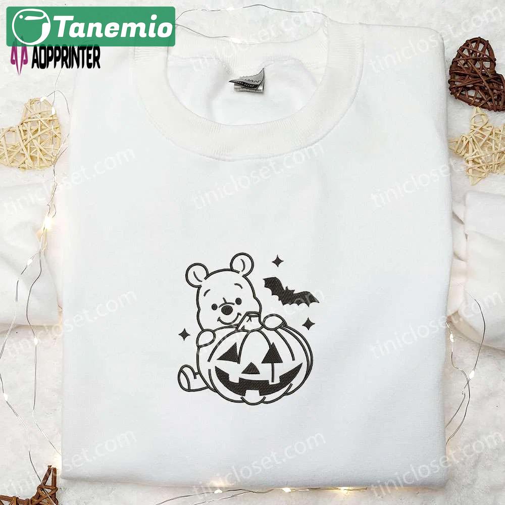 Disney halloween winnie pooh embroidered shirt: adorable & spooky! Embroidered Shirt