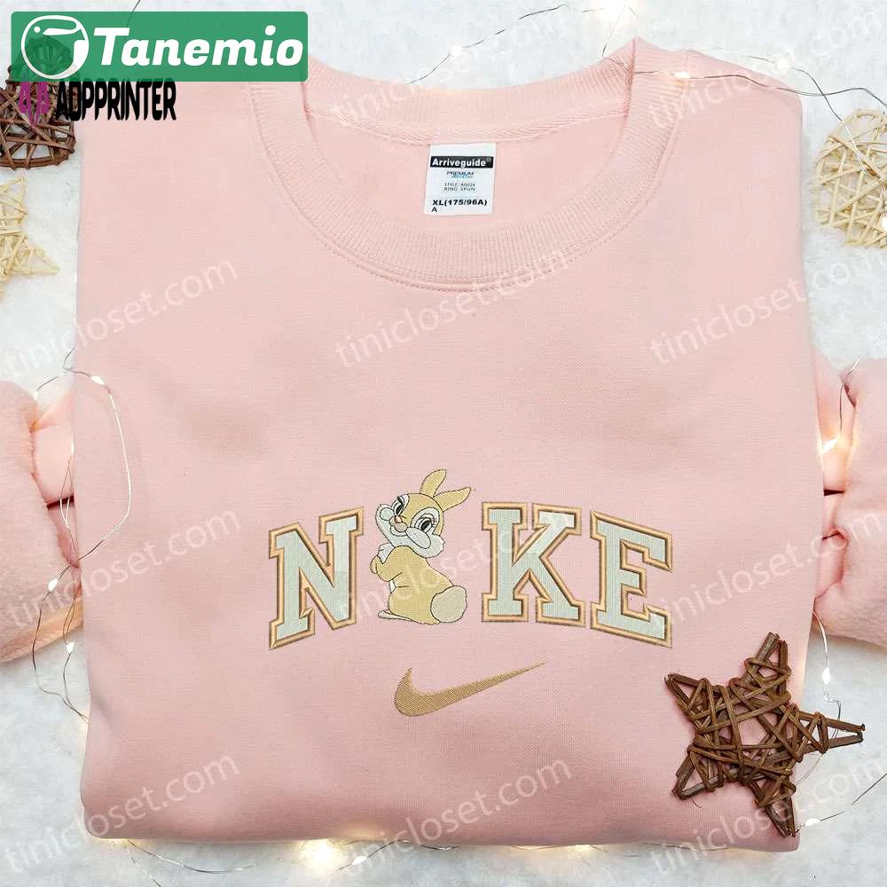Disney nike x miss bunny embroidered sweatshirt & bambi shirt: best gift ideas for disney fans Embroidered Shirt