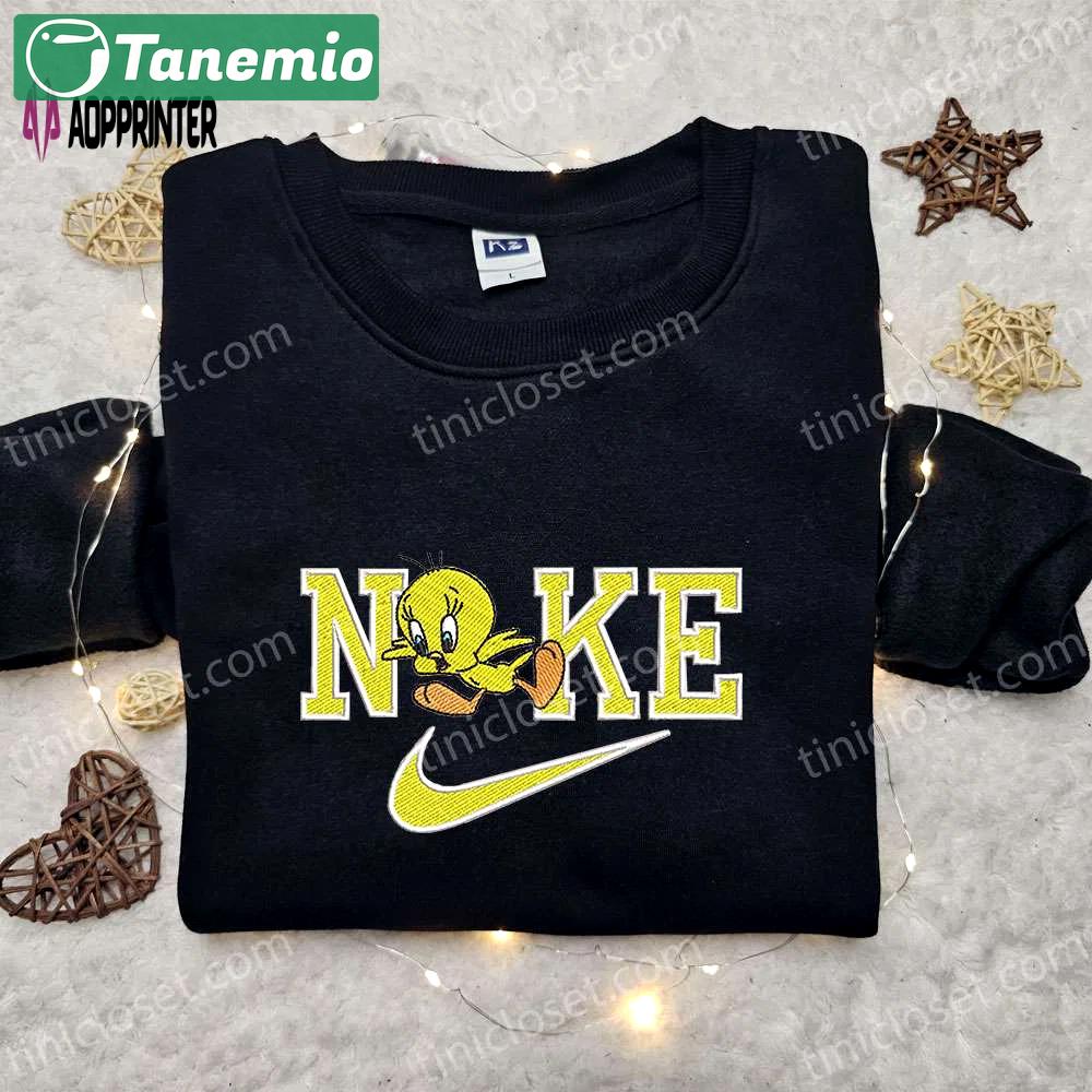 Disney x nike cartoon embroidered hoodie & shirt: best family birthday gift ideas Embroidered Shirt
