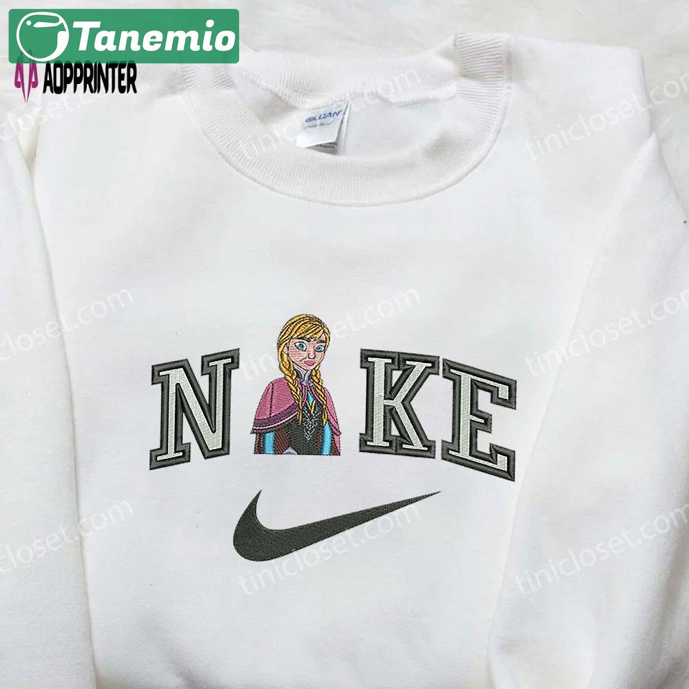 Disneyland family shirt: nike anna arendelle embroidered nike-inspired for fun & style! Embroidered Shirt