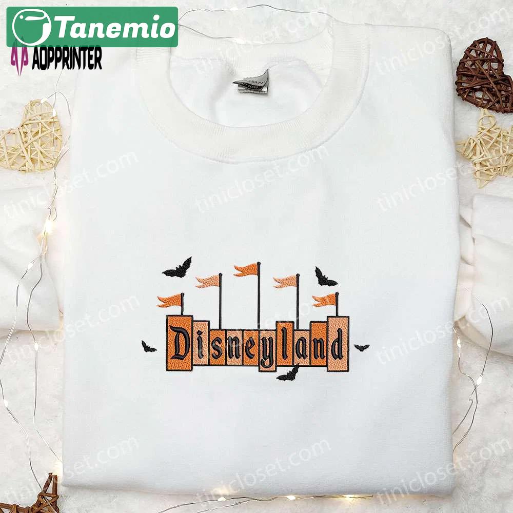 Disneyland halloween embroidered sweatshirt: spooky disney shirt for family Embroidered Shirt