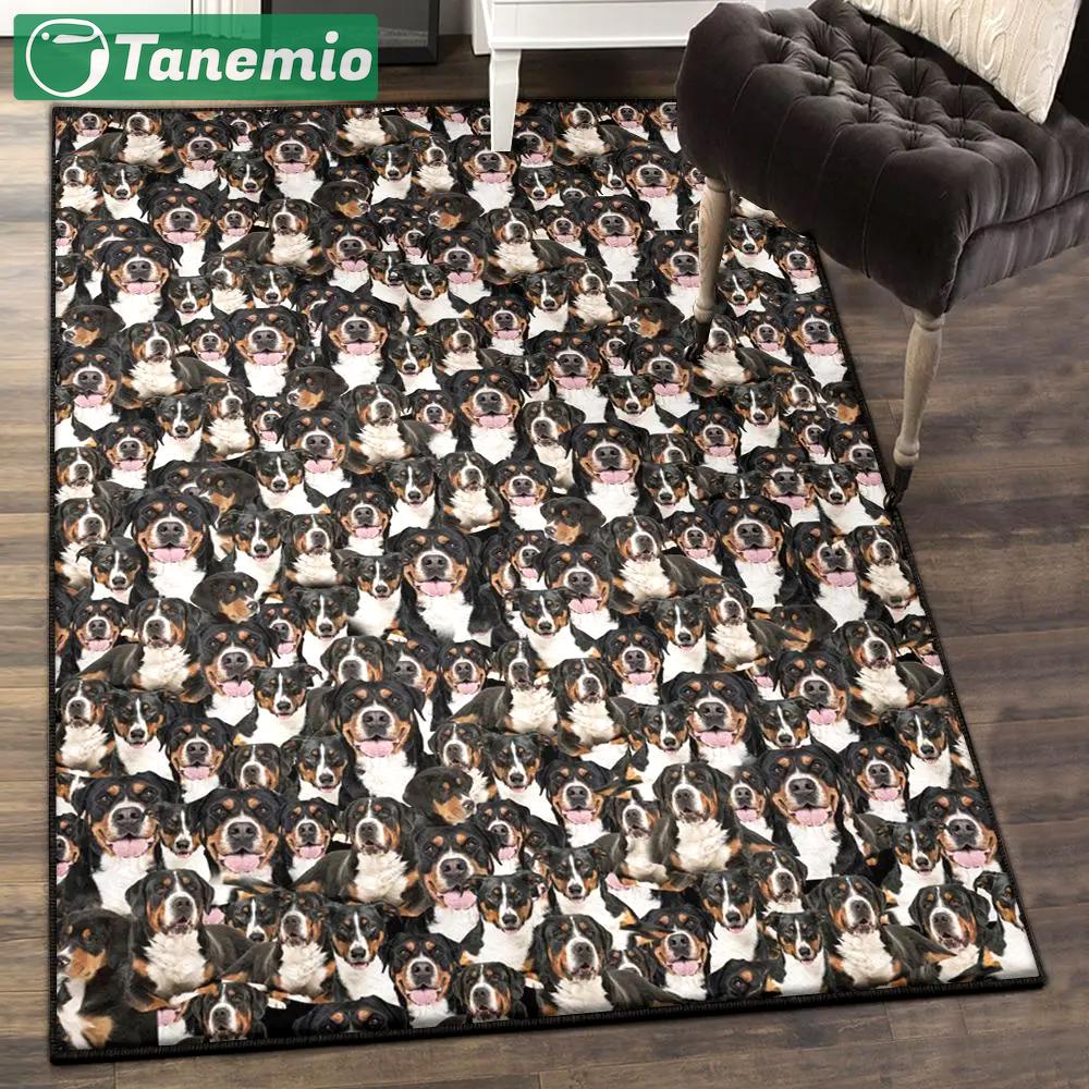 Dog living room rugs, greater swiss mountain dog full face rug Rectangle Rug
