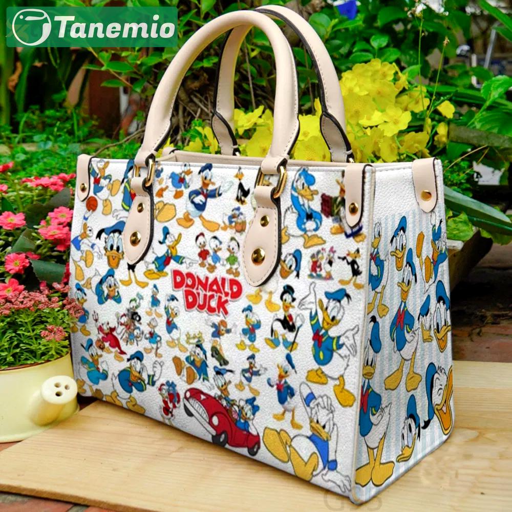 Donald duck hand leather bag for women gift 2189 Women Leather Hand Bag