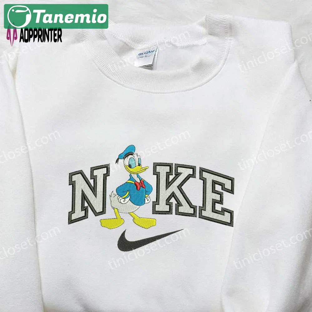Donald duck x nike embroidered shirt – unique custom design for fans Embroidered Shirt
