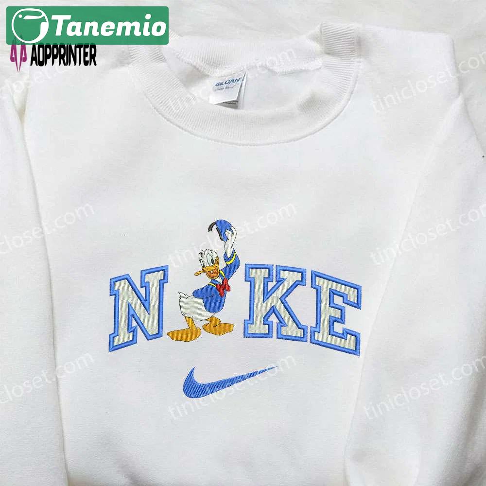 Donald hat x nike embroidered shirt – custom donald duck tee Embroidered Shirt