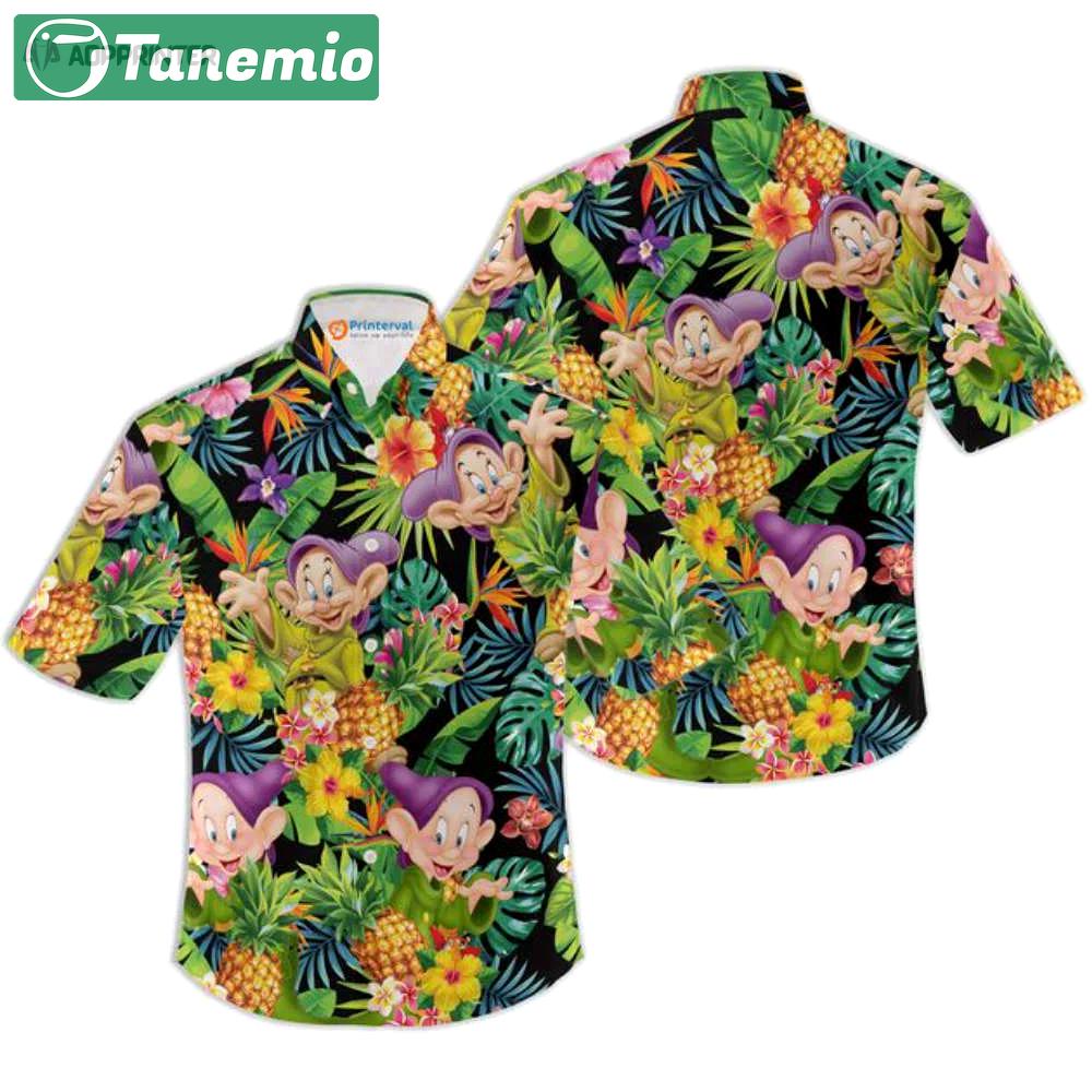 Dopey dwarf disney hawaiian shirt summer beach trip family hawaiian shirt Hawaii Shirt