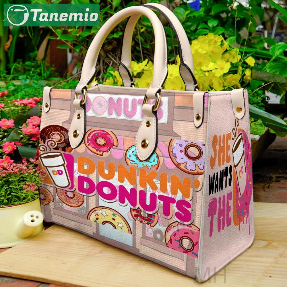 Dunkin donuts 1 leather handbag 1 2411 Women Leather Hand Bag
