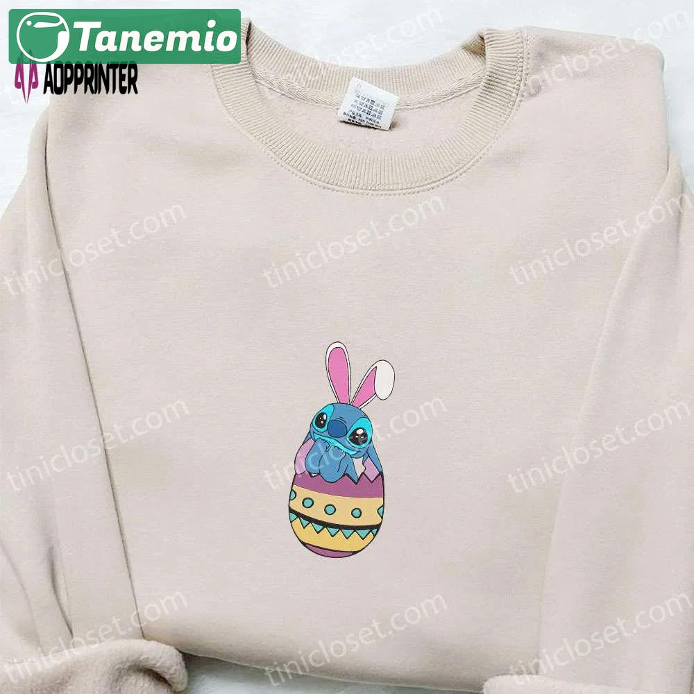 Easter egg stitch shirt disney characters hoodie thanksgiving gift ideas Embroidered Shirt