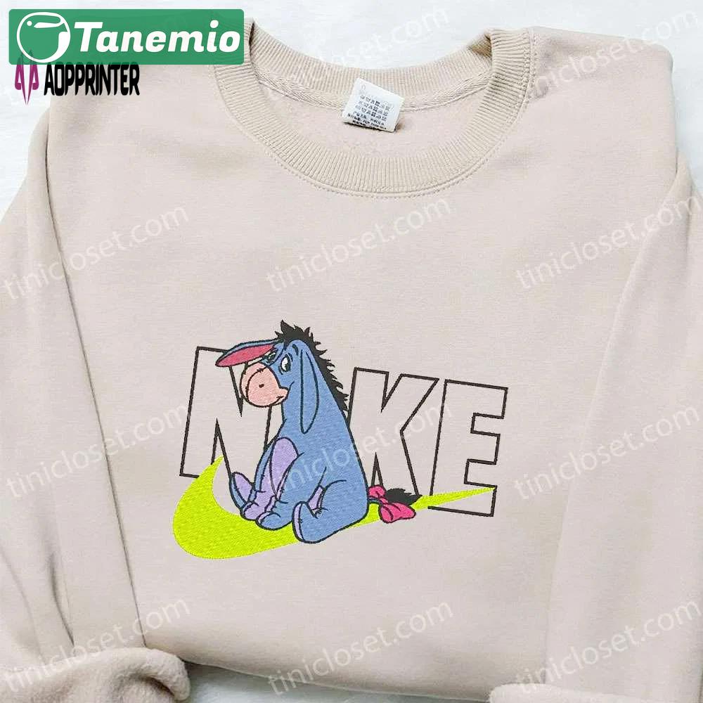 Eeyore x nike cartoon sweatshirt & disney characters t-shirt: best family gift ideas Embroidered Shirt