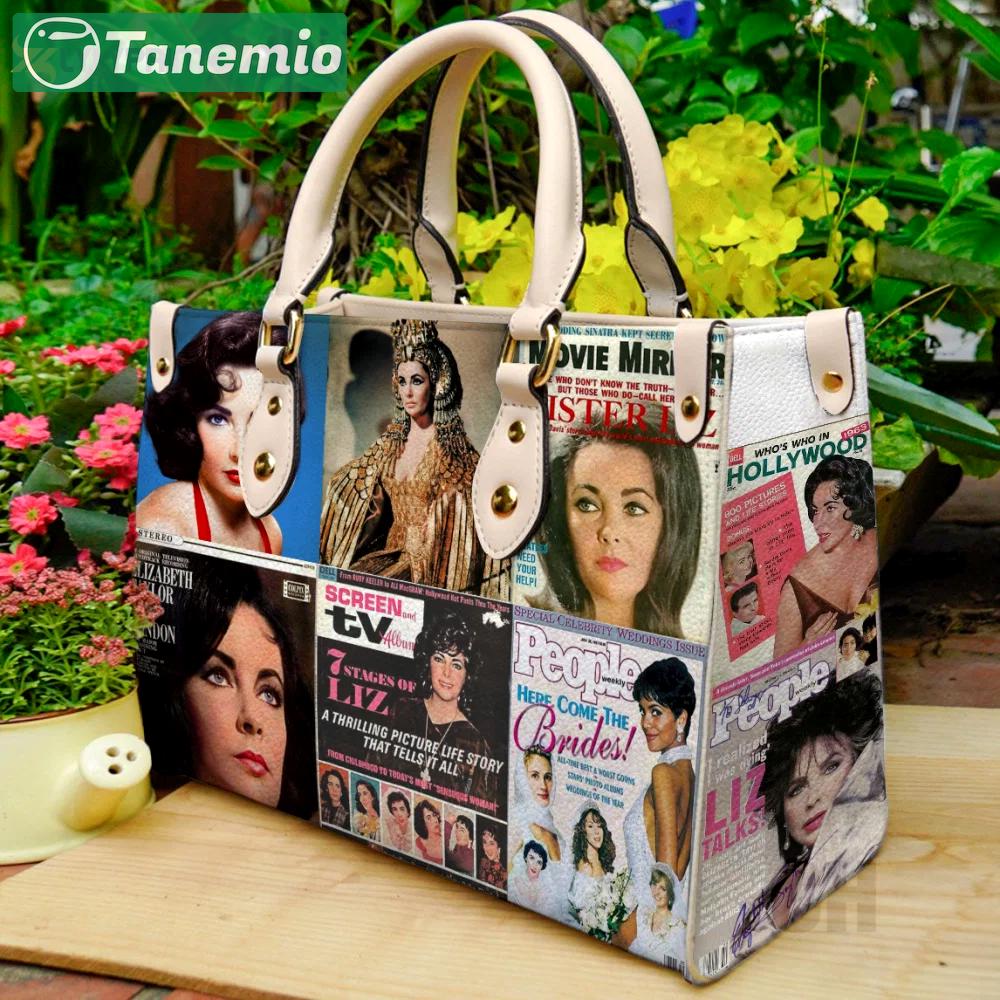 Elizabeth taylor leather bag for women gift 824 Women Leather Hand Bag