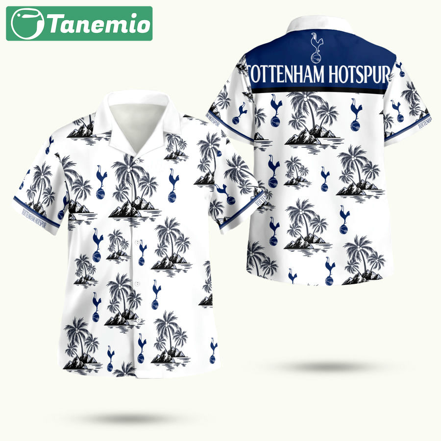 Epl tottenham hotspur floral hawaiian shirt Hawaii Shirt Shorts & Flip Flops
