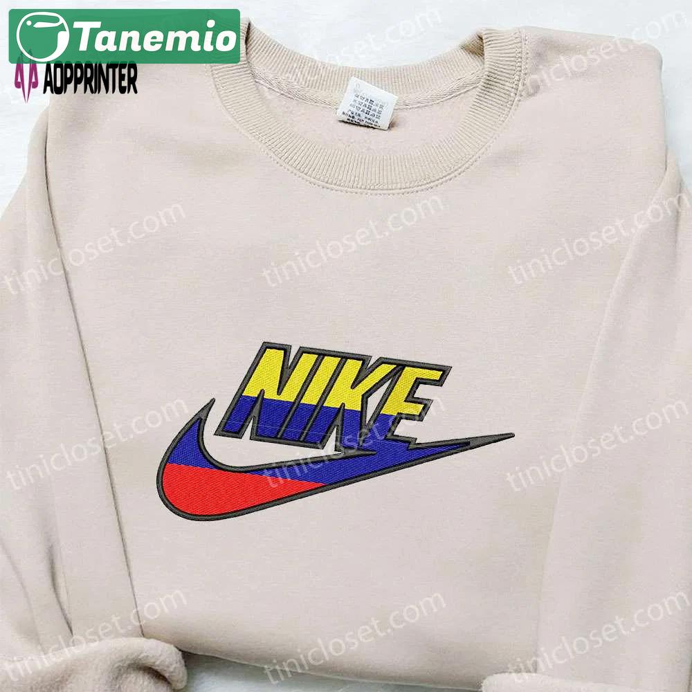 Equador x nike embroidered hoodie & shirt: best family gift nike inspired – shop now! Embroidered Shirt