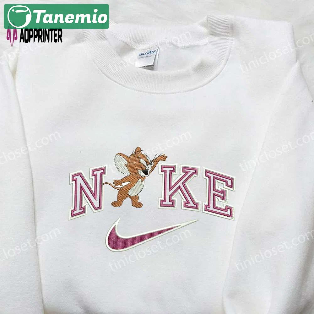 Exclusive jerry hey x nike embroidered shirt: tom and jerry custom design Embroidered Shirt