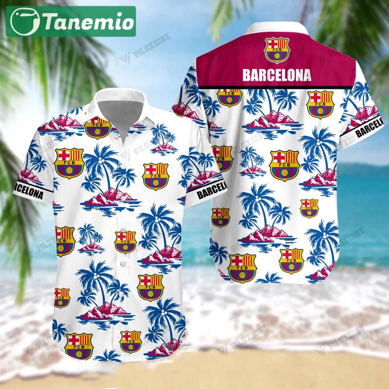 Fc barcelona hawaiian shirt Hawaii Shirt Shorts & Flip Flops