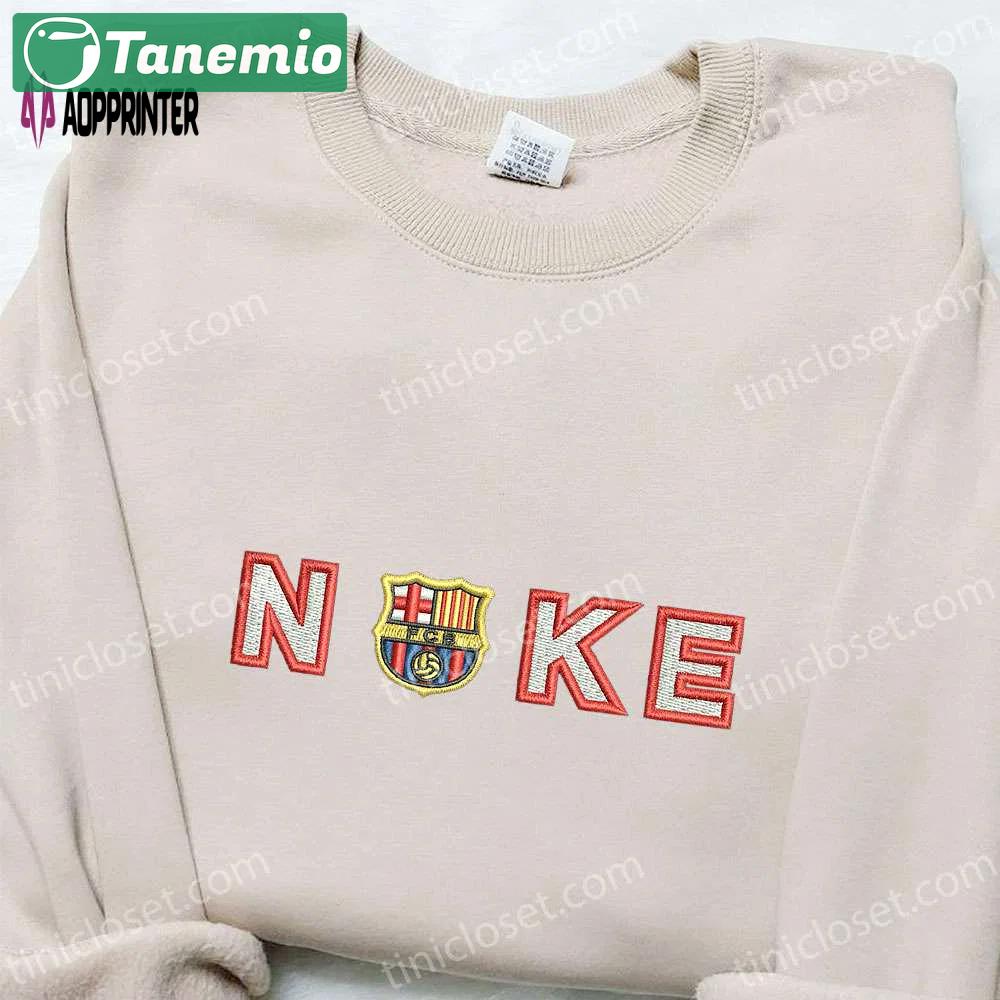 Fc barcelona x nike sport embroidered shirt: the perfect gift for sport fans Embroidered Shirt