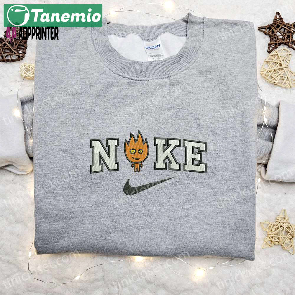 Fireboy x nike embroidered hoodie & shirt: perfect family gift nike inspired design Embroidered Shirt