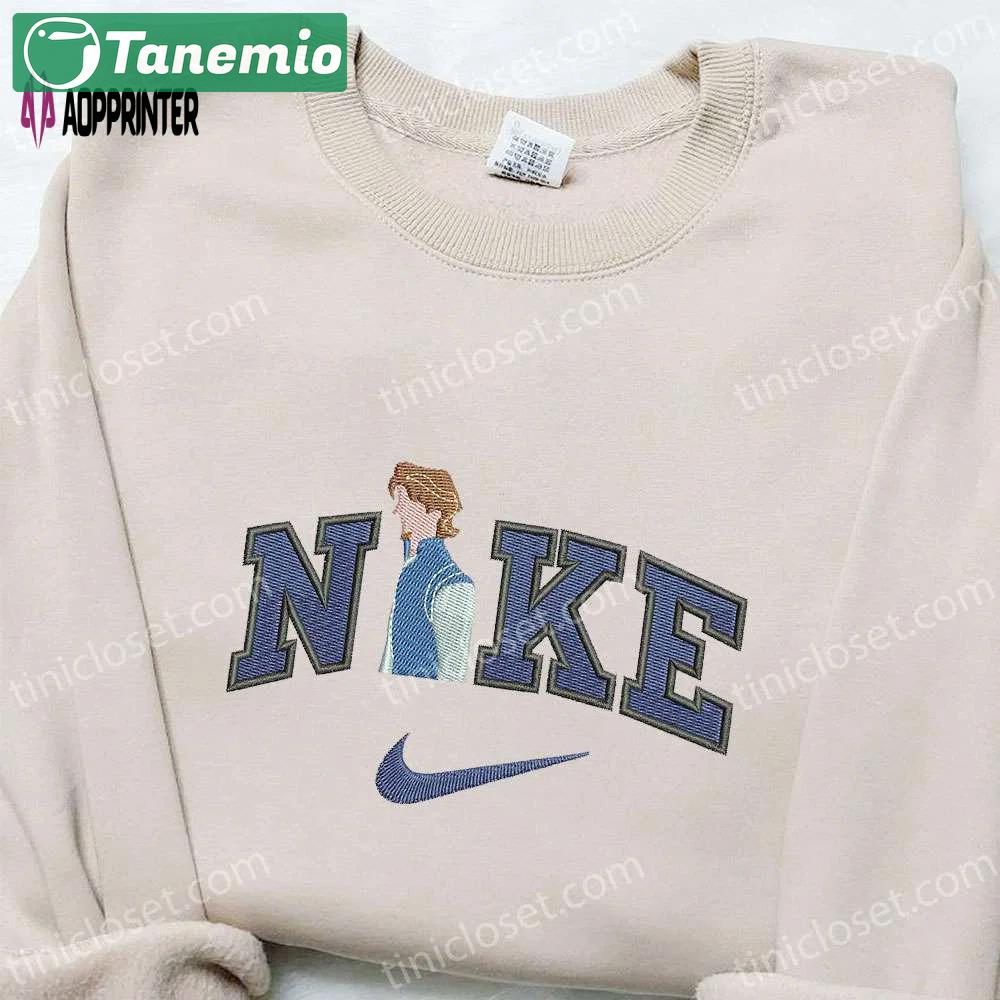 Flynn rider x nike cartoon embroidered hoodie & tangled shirt nike inspired embroidery Embroidered Shirt