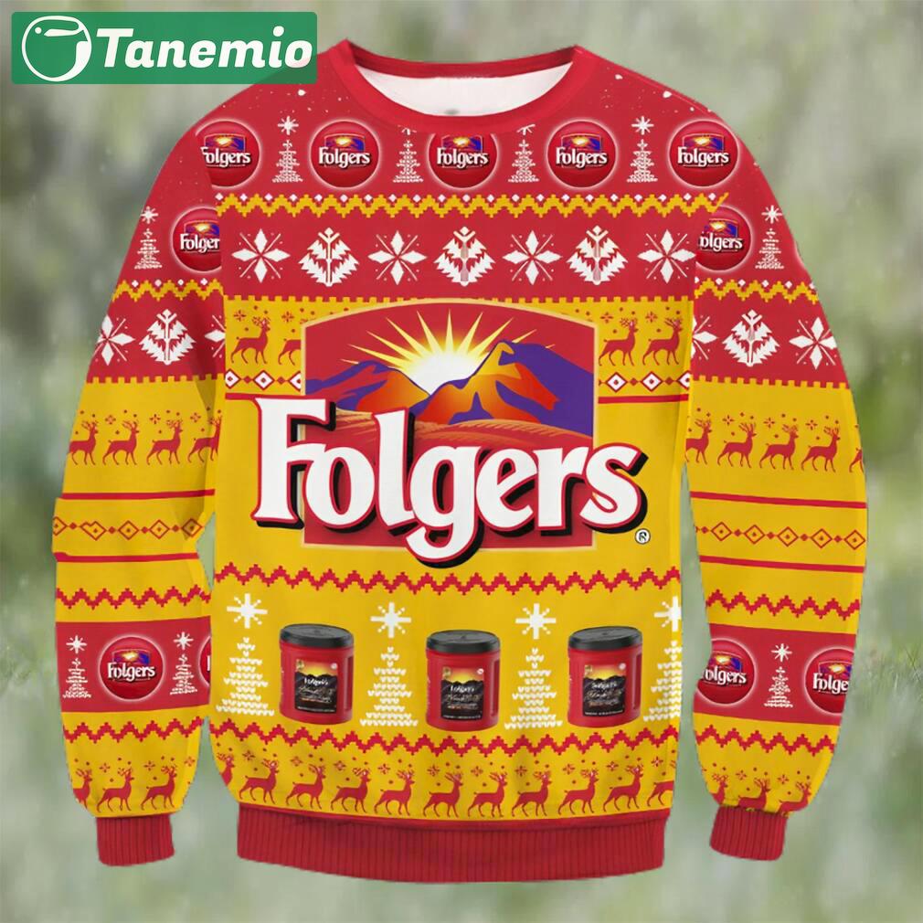Folgers coffee ugly christmas sweater Christmas Ugly Sweater