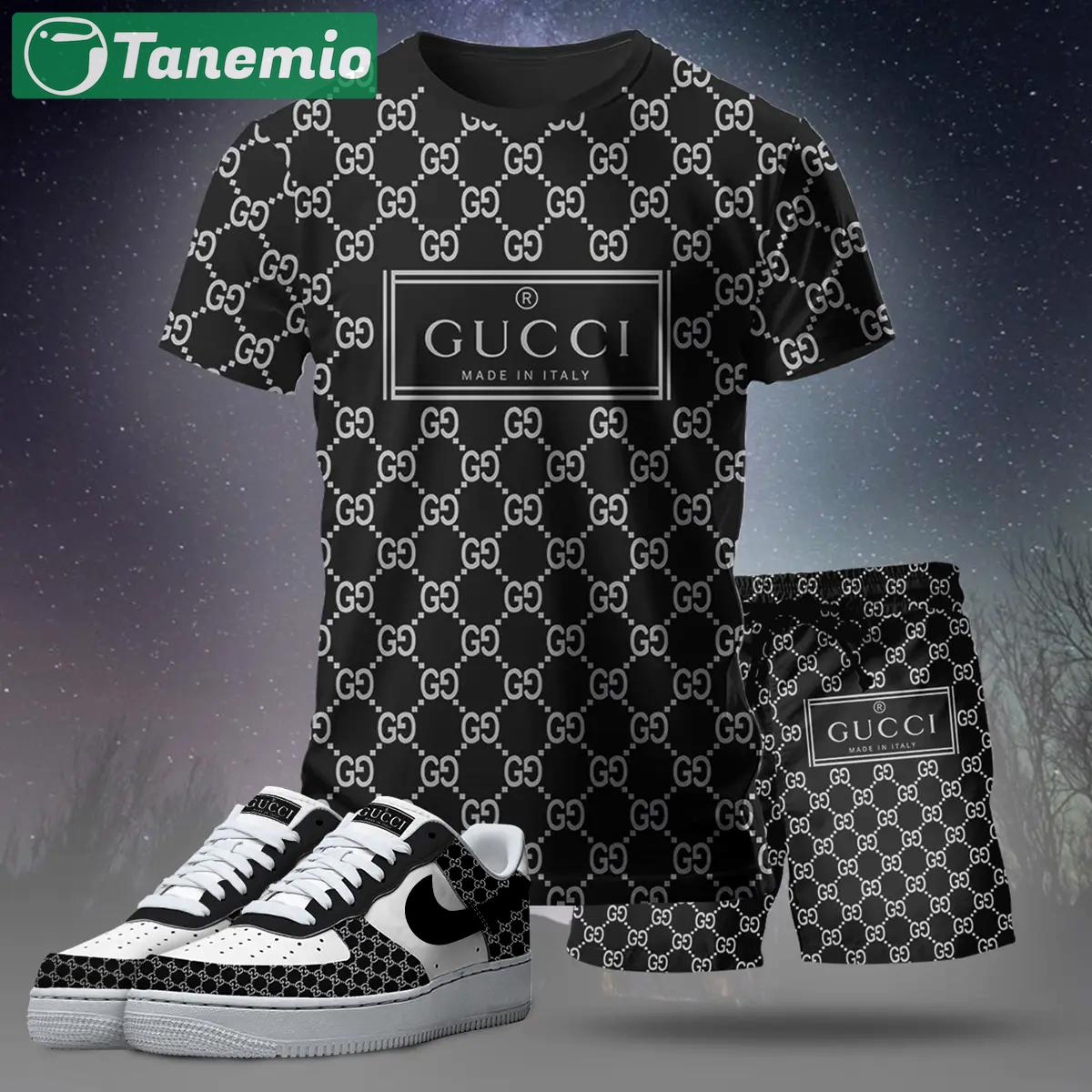 For the girls who love all-black statement fits, minimal logo graphic tee outfit t-shirt – black monogram print | clean girl aesthetic outfit T-Shirt Short Sneakers Set