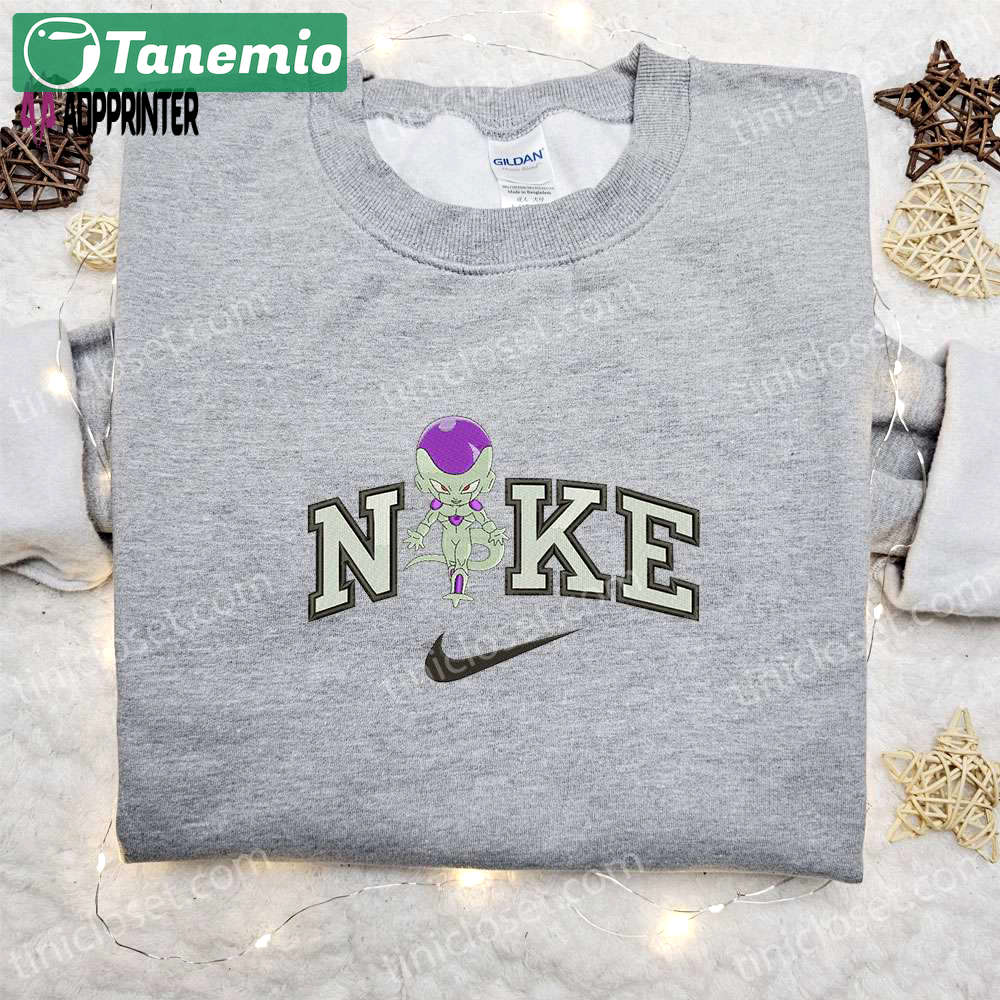 Frieza x nike anime embroidered shirt: best nike inspired gift for family Embroidered Shirt