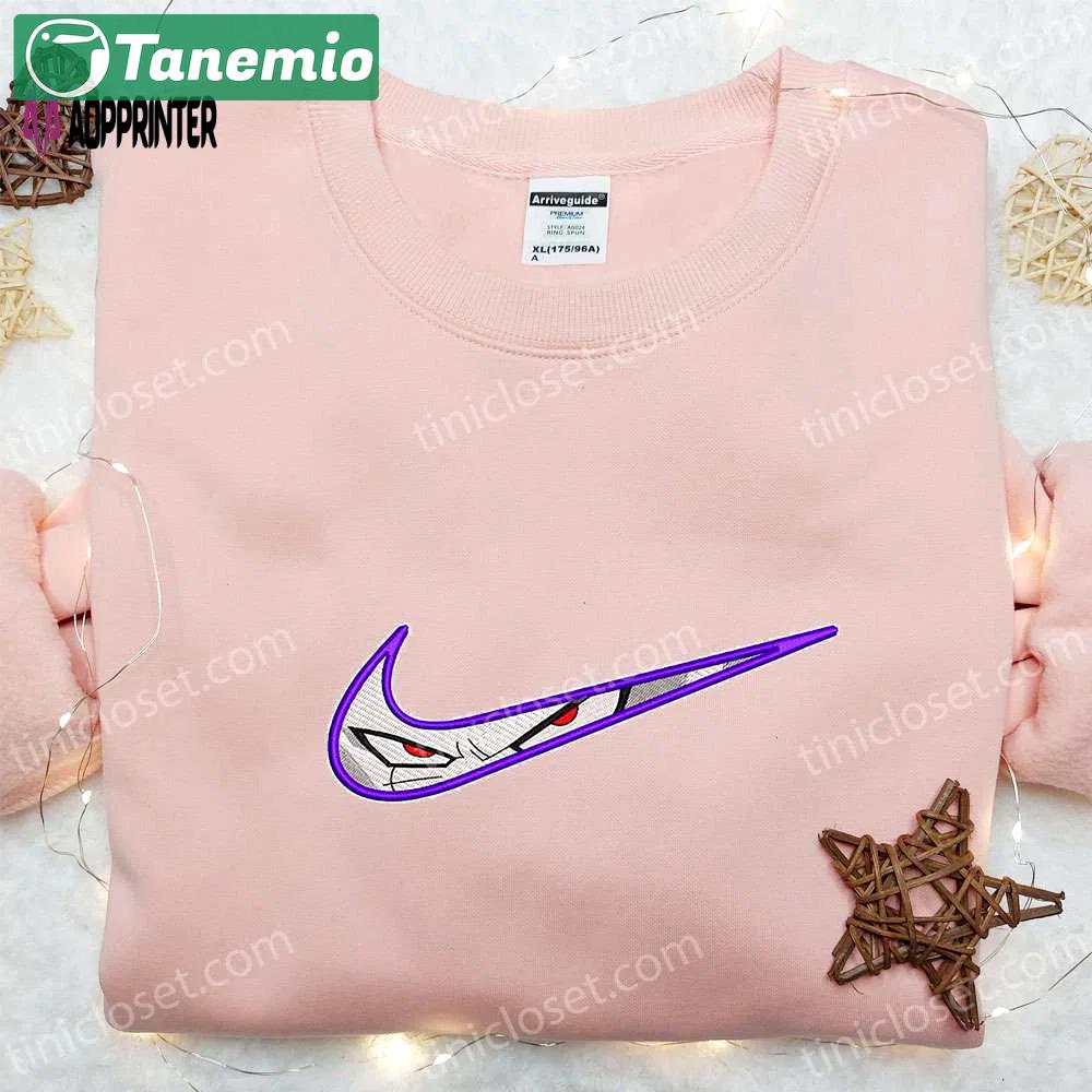 Frieza x nike swoosh anime embroidered shirt – best nike inspired gift for family Embroidered Shirt