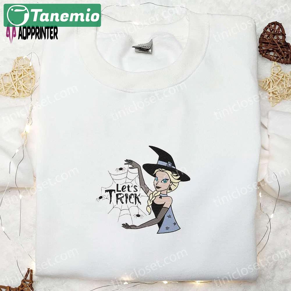 Frozen elsa princess halloween embroidered shirt – best gift for daughter Embroidered Shirt