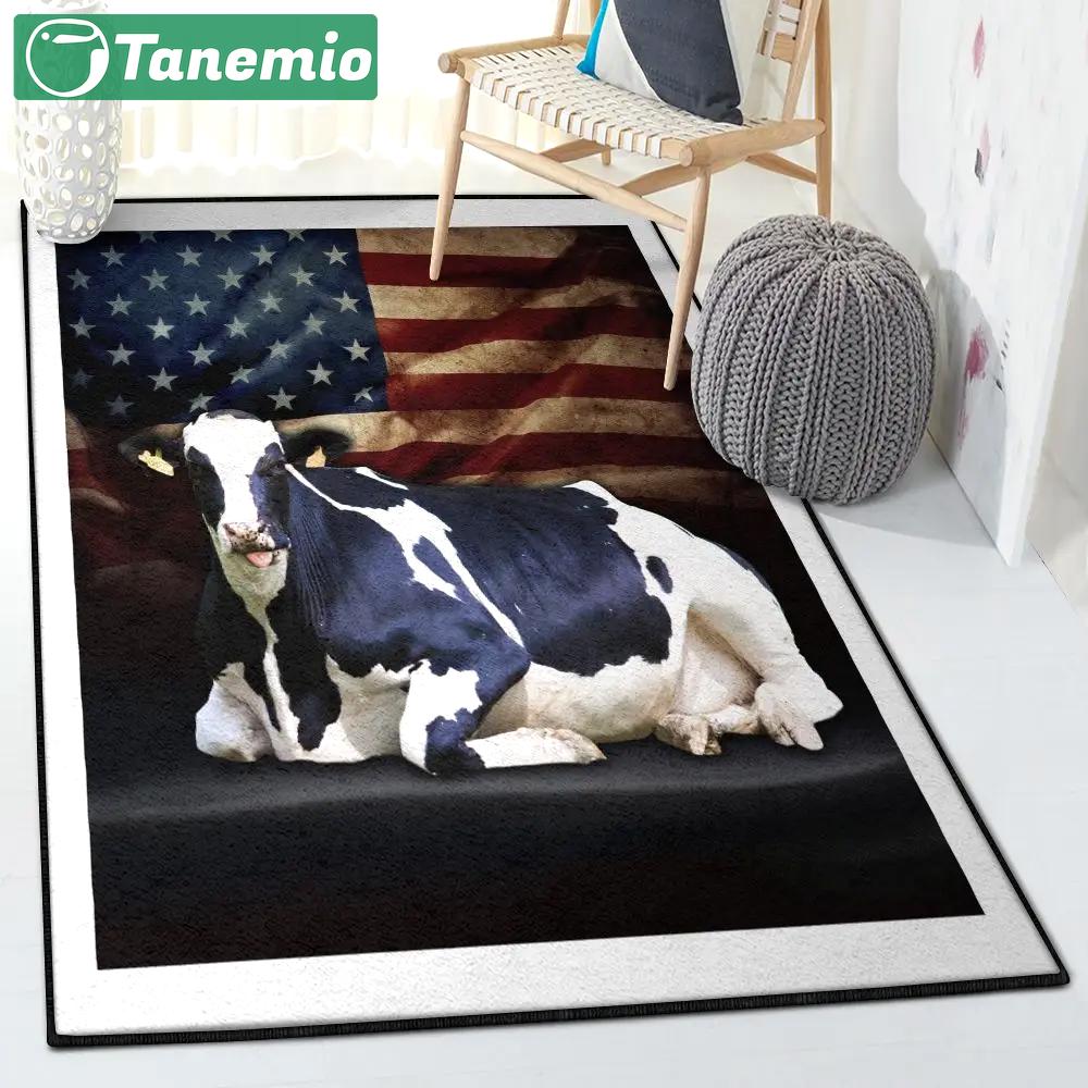 Funny farm kitchen rugs, holstein friesian cattle cow rug Rectangle Rug