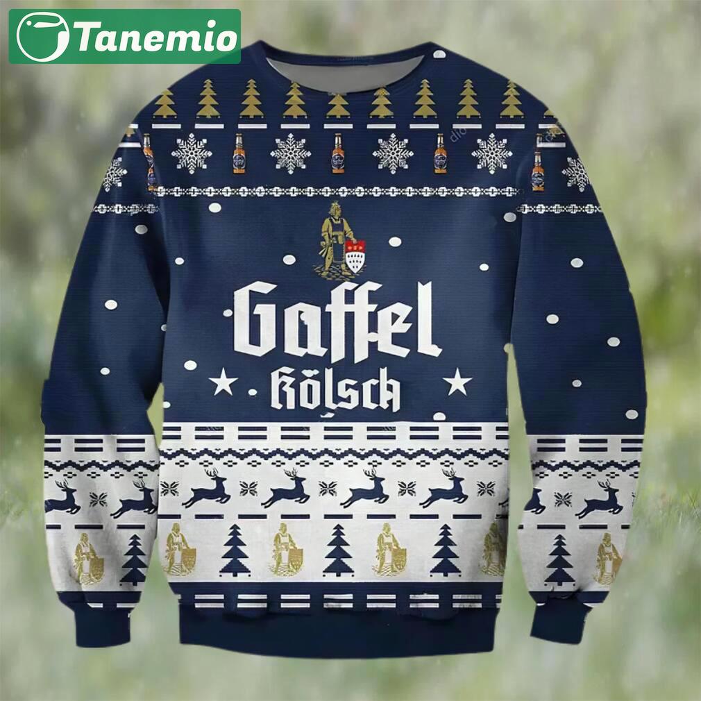 Gaffel kolsch beer ugly christmas sweater, faux wool sweater, gifts for beer lovers, international beer day, best christmas gifts for 2022 ? prinvity Christmas Ugly Sweater