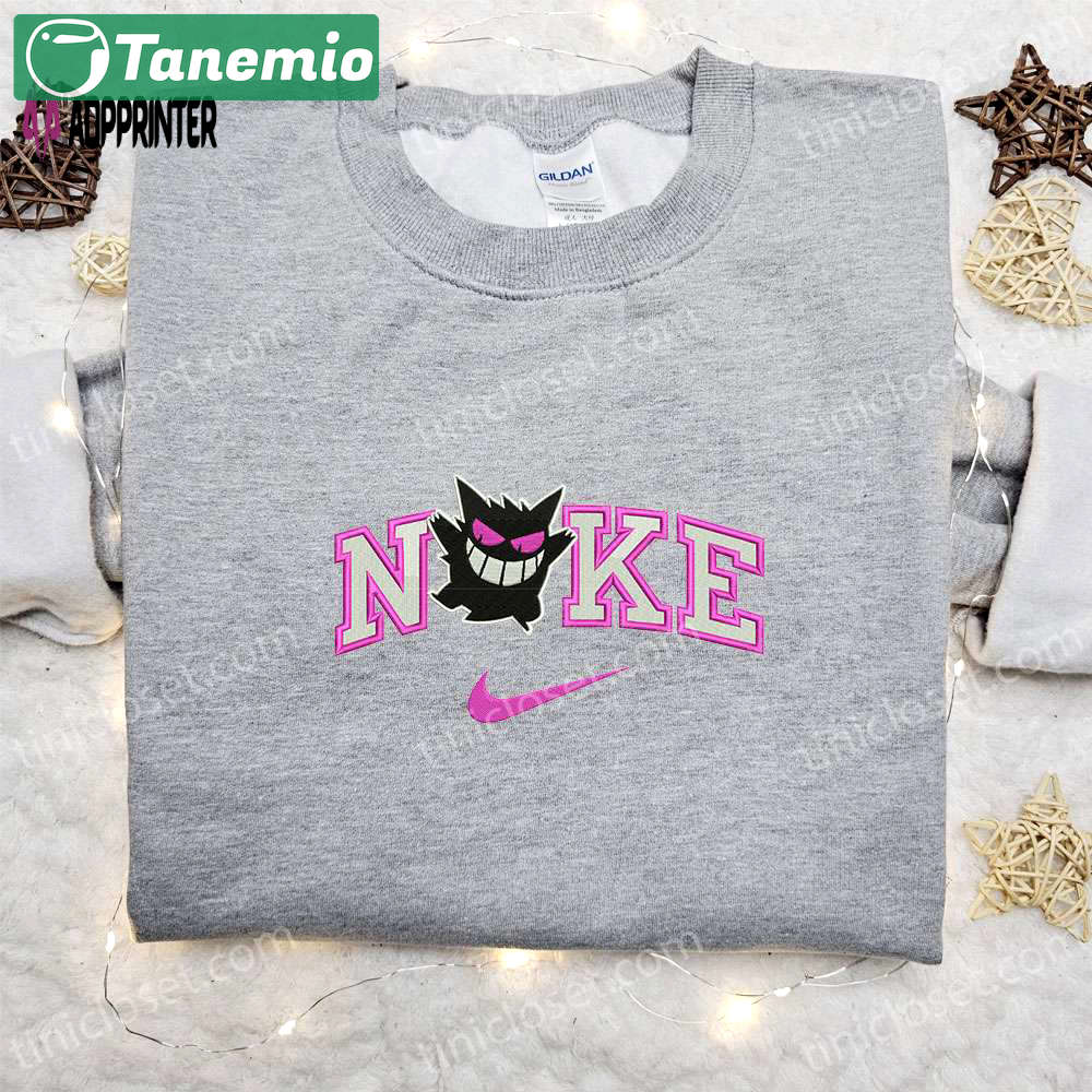 Gengar x nike embroidered shirt pokemon & nike inspired apparel Embroidered Shirt