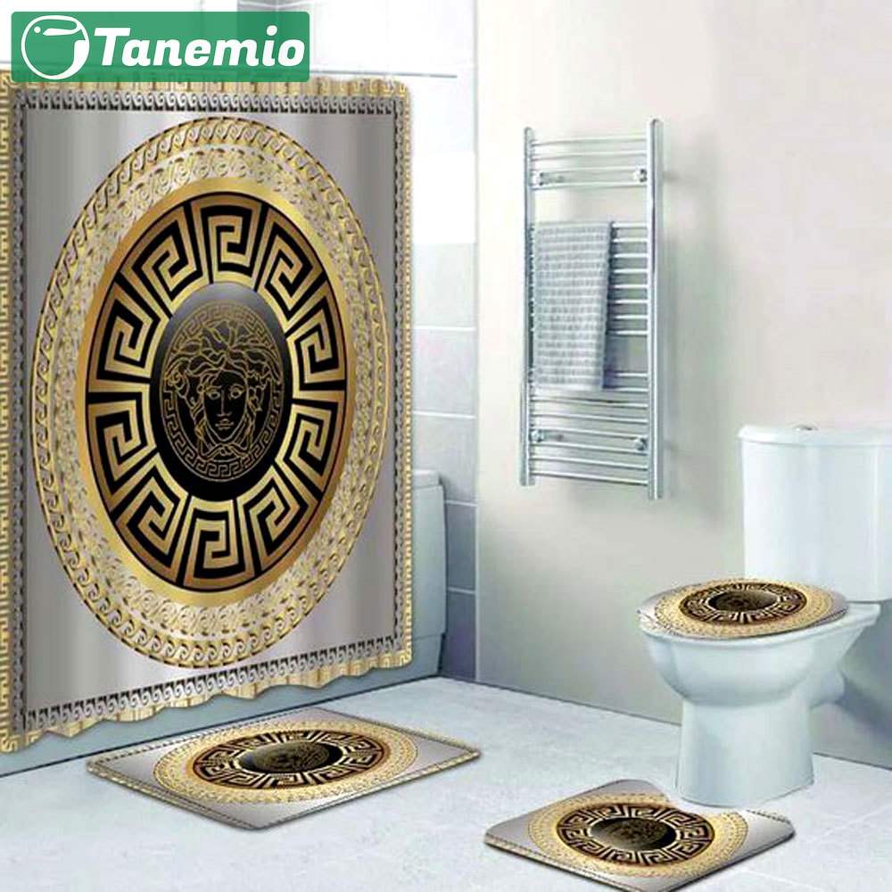 Gianni versace gold hypebeast bath mat bathroom sets home decor luxury fashion brand Bathroom Set