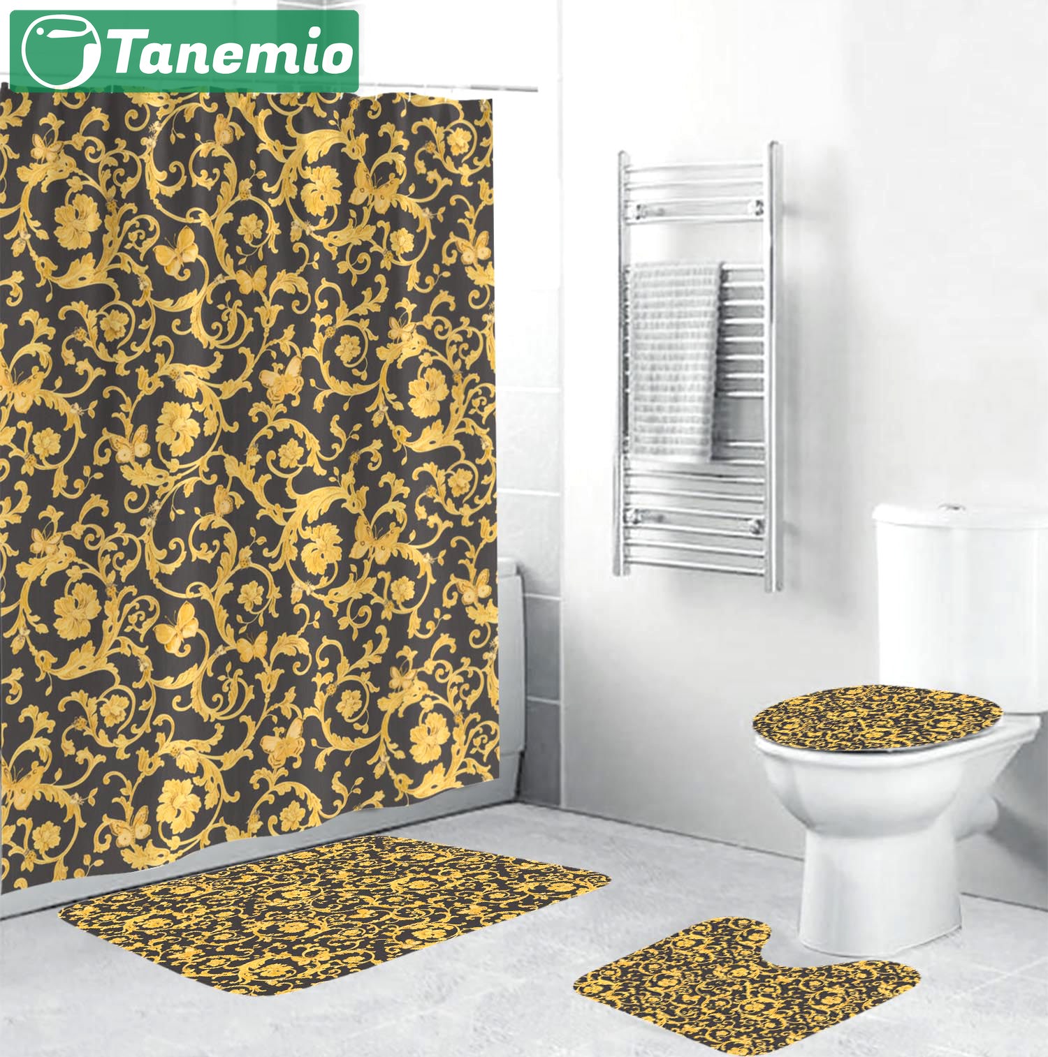 Gianni versace royal bath mat luxury fashion brand bathroom sets hypebeast home decor Bathroom Set