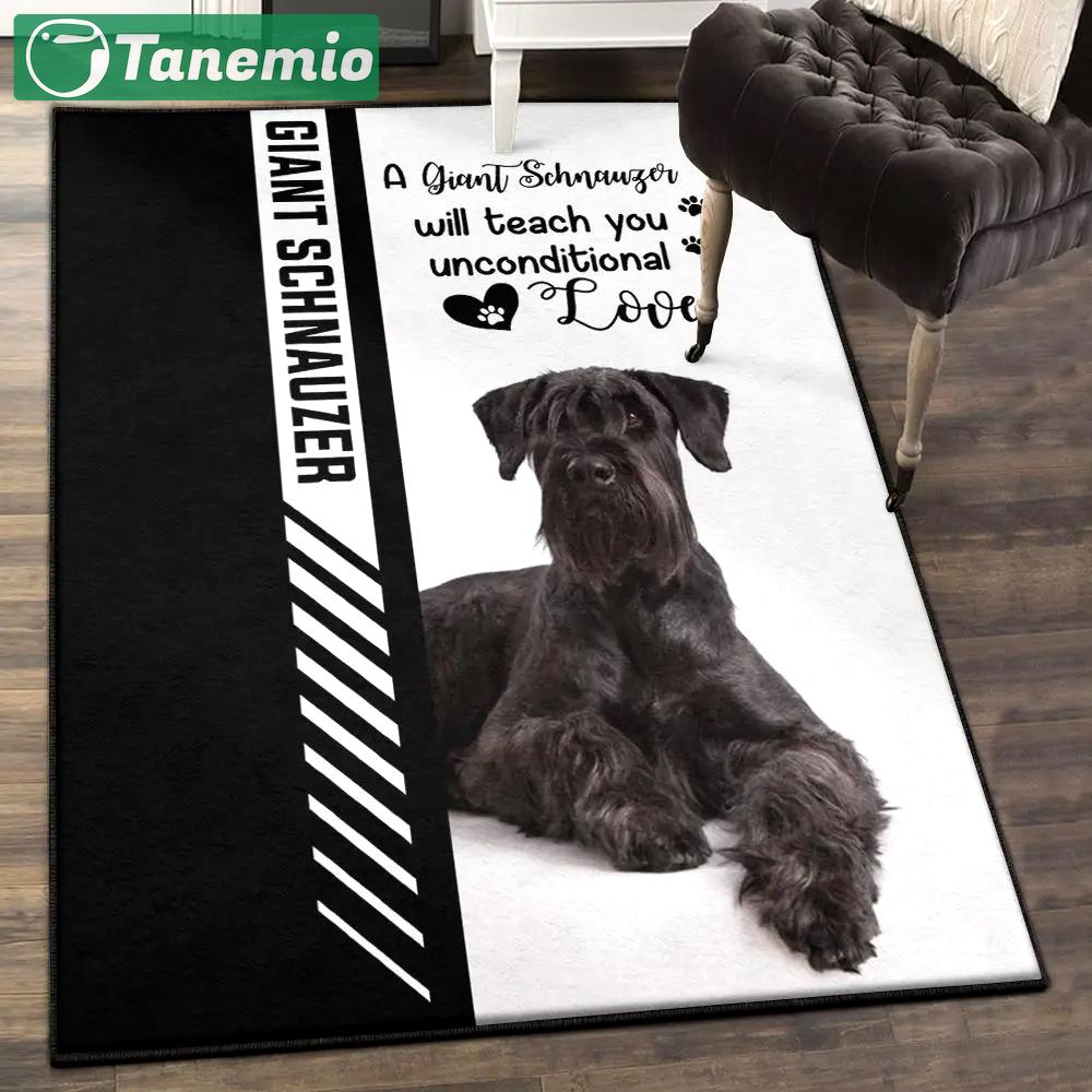 Giant schnauzer puppies large living room rugs, giant schnauzer rug Rectangle Rug