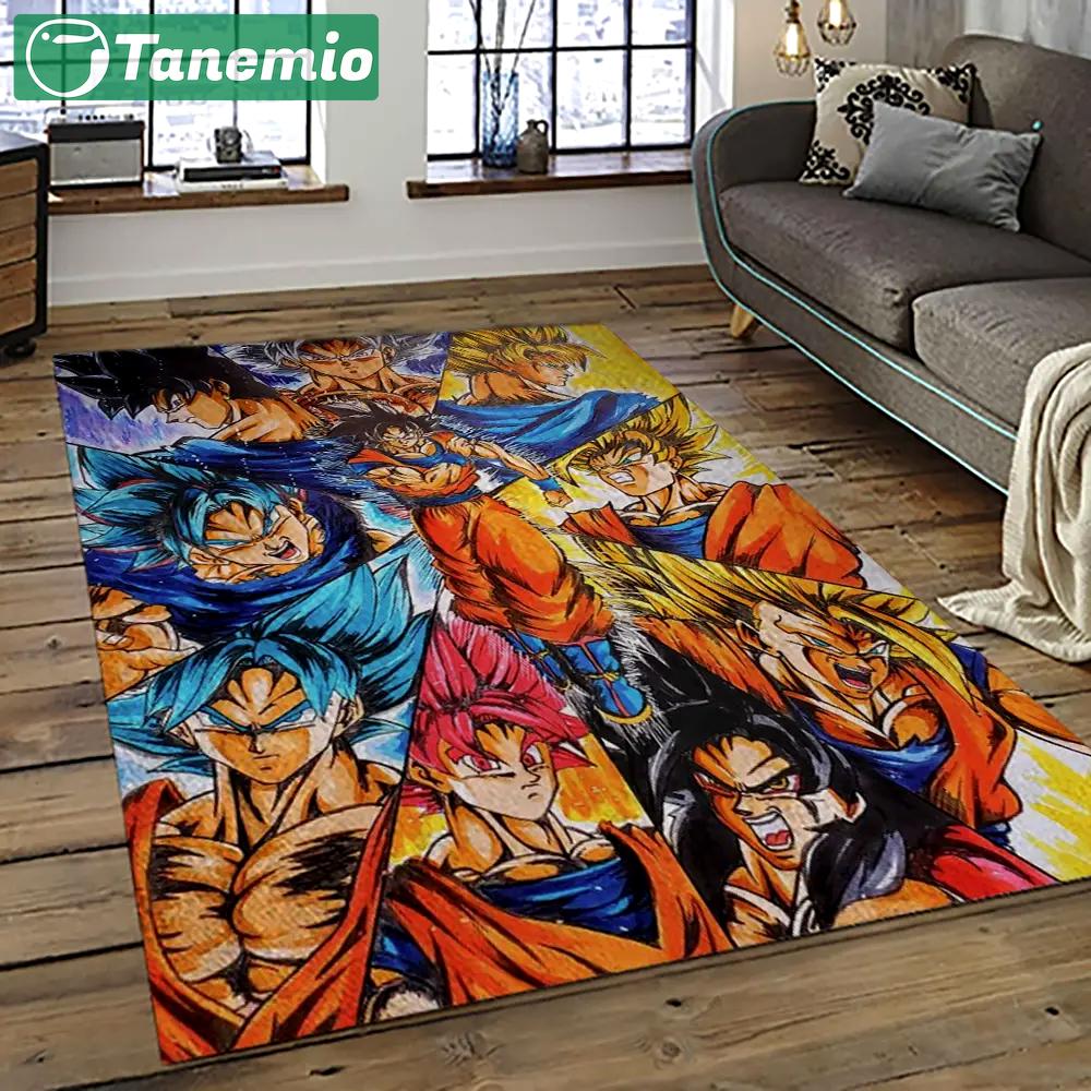 Goku characters cartoon movie carpet rectangle area rug for living room bedroom decor gku49 Rectangle Rug