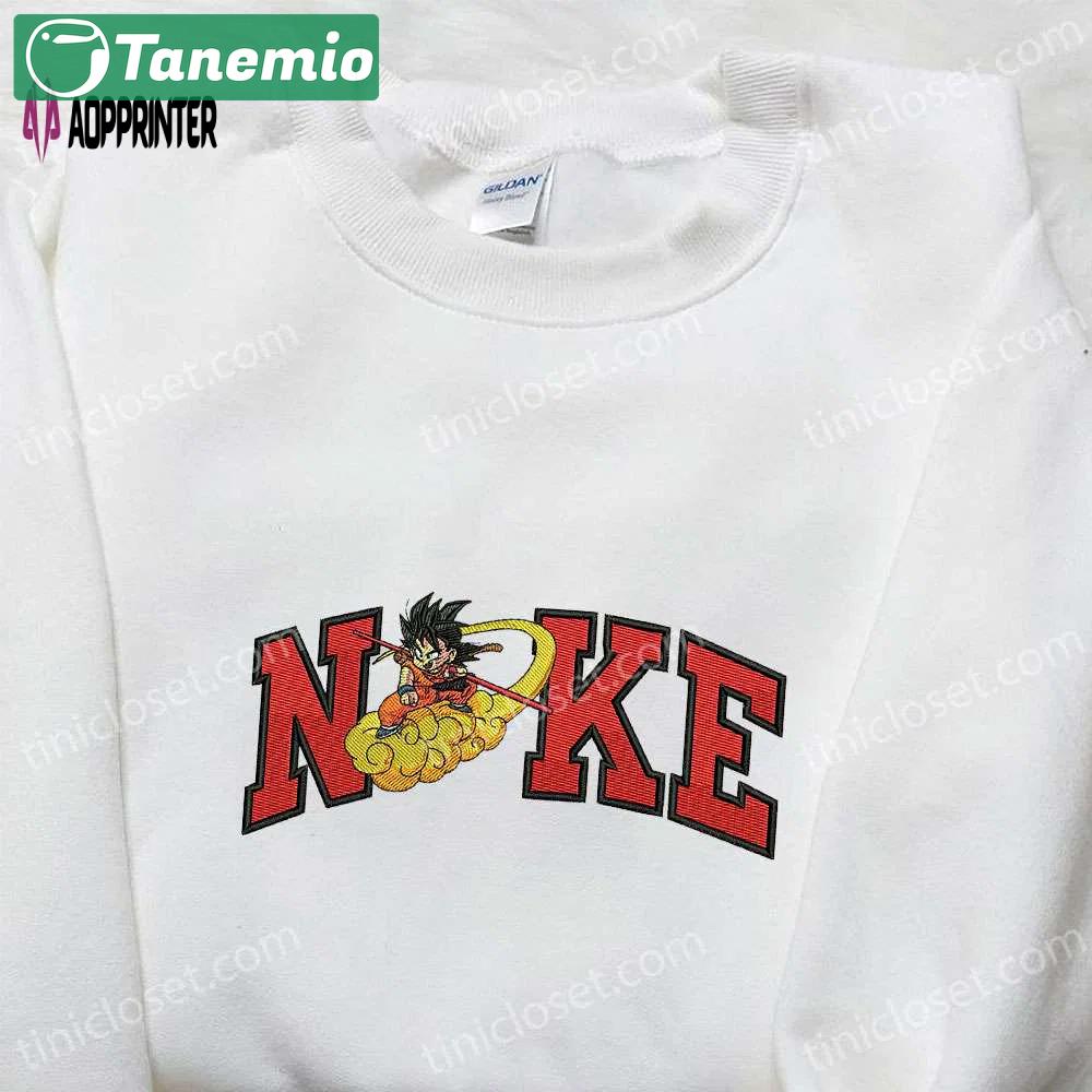 Goku cloud x nike anime embroidered tshirt: dragon ball & nike inspired shirt Embroidered Shirt