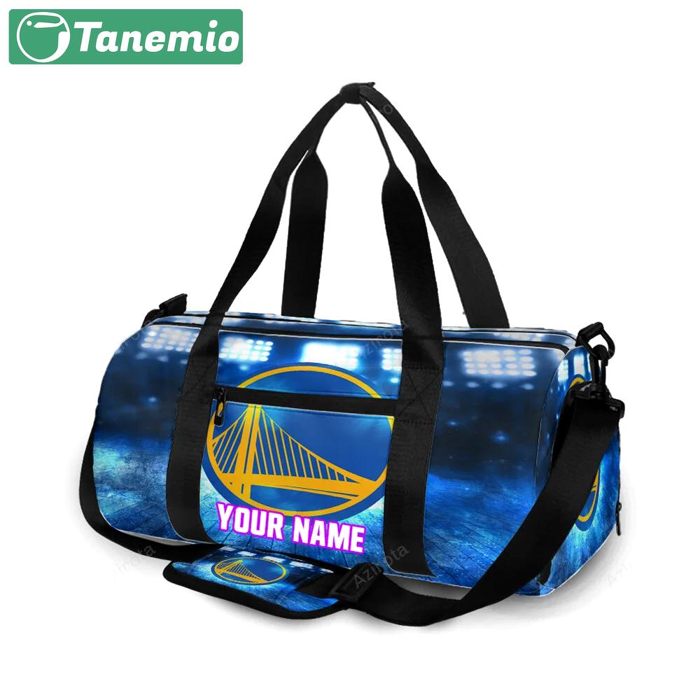 Golden state warriors emblem texture stadium personalized name travel bag gym bag 63 Travel Bag