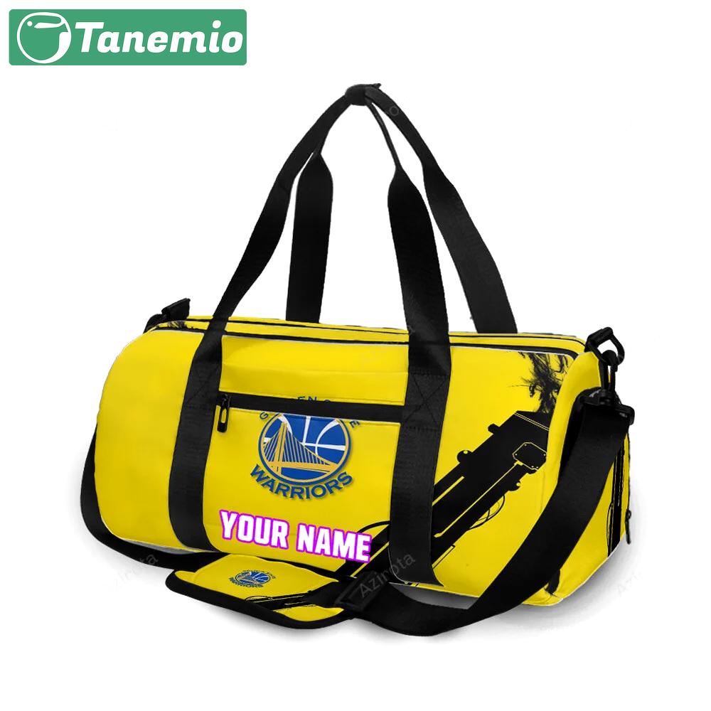 Golden state warriors emblem texture11 personalized name travel bag gym bag 308 Travel Bag